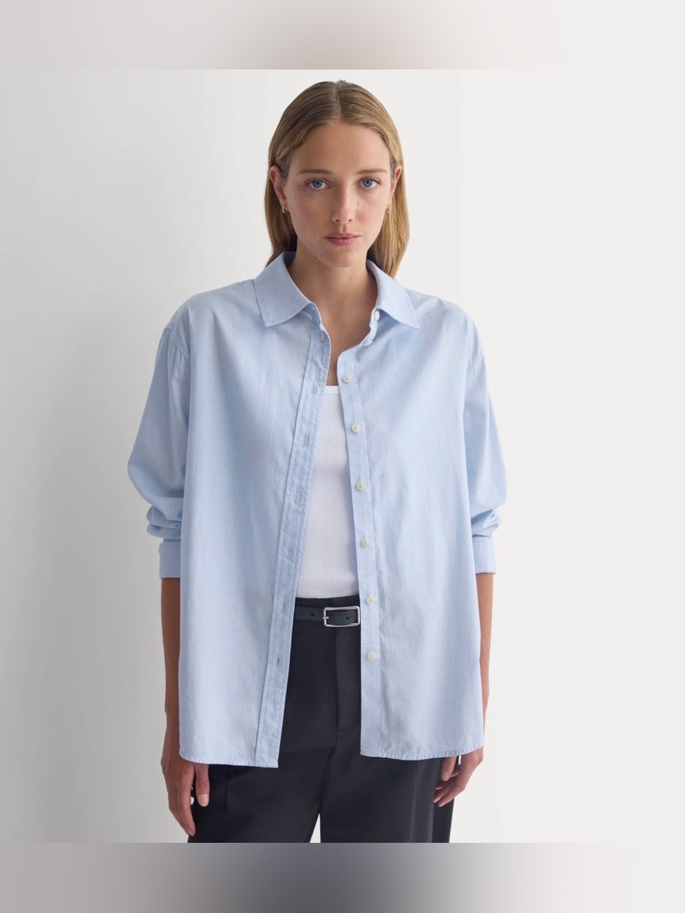 Everlane Pale Blue Oversized Button-Down Shirt